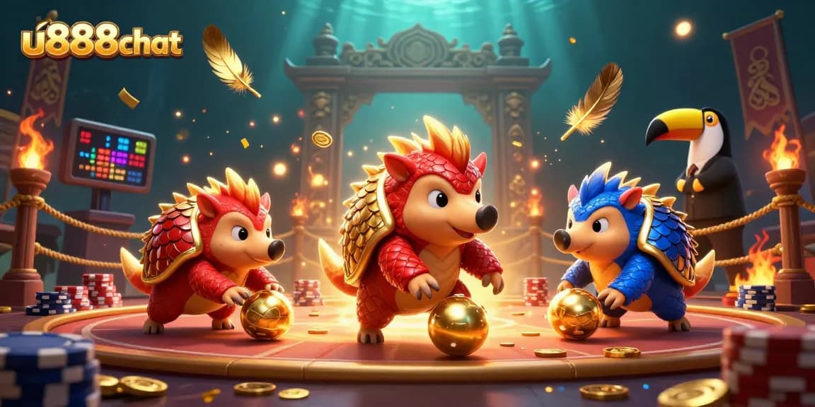 Experience thrilling gameplay with u888chat featuring rival pangolins in a dynamic casino showdown.