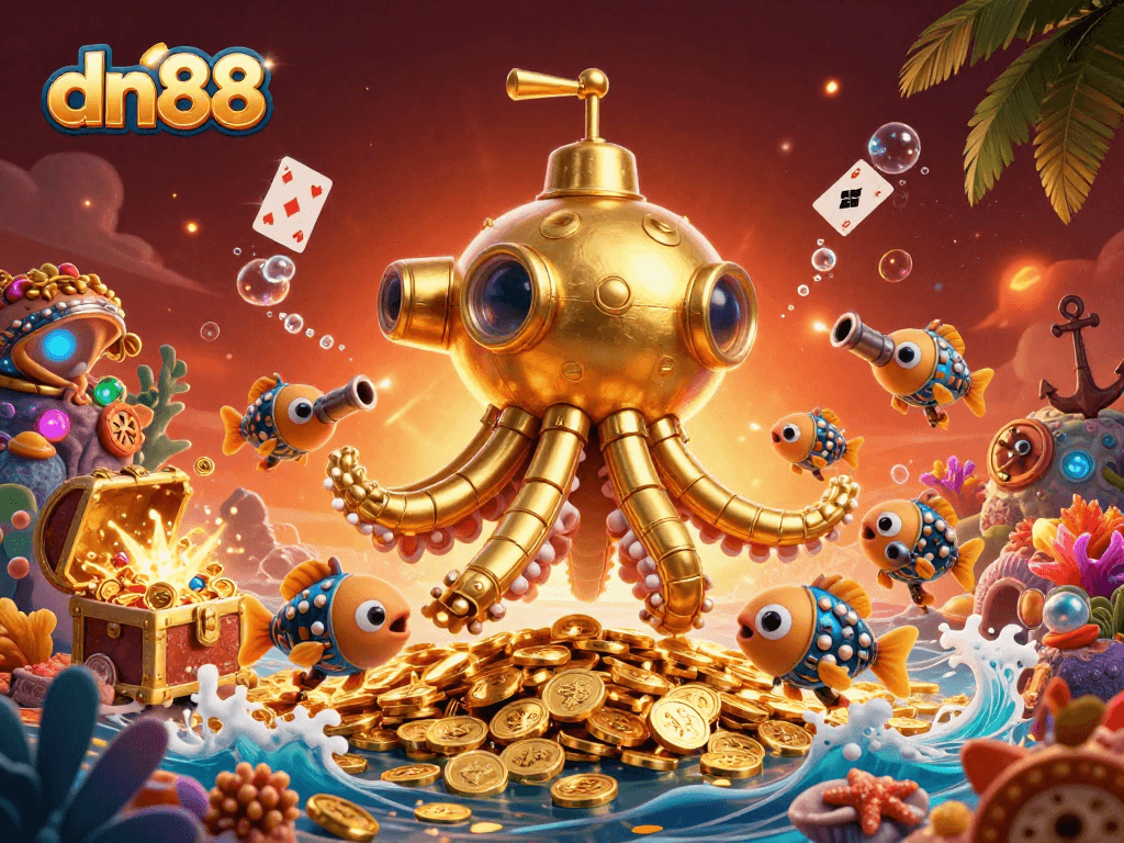 Experience excitement with dn88's vibrant underwater treasure scene filled with winning opportunities.