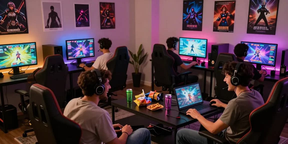 Engaging scene of players enjoying free sex games in a cozy gaming environment.