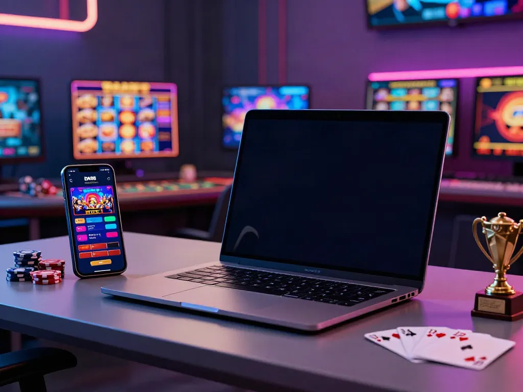 Engaging online gaming setup featuring nhà cái da88 logo and interface alongside gaming tokens and playing cards.