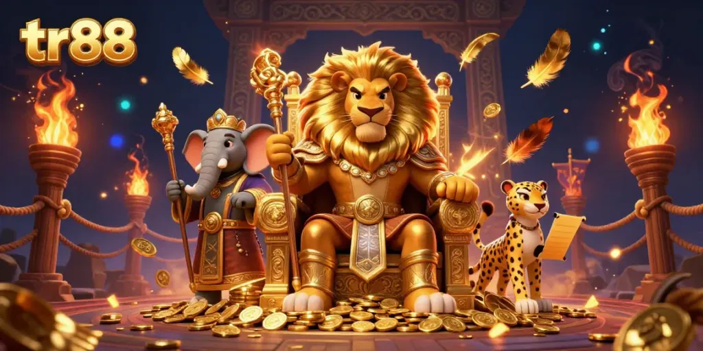 Experience thrilling tr88 moments with the lion king, elephant advisor, and cheetah messenger.