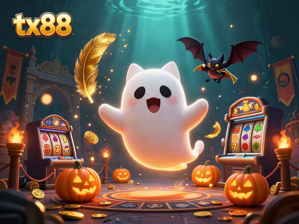 Engage with tx88's thrilling haunted casino adventure featuring a ghost cat and lucky slots.