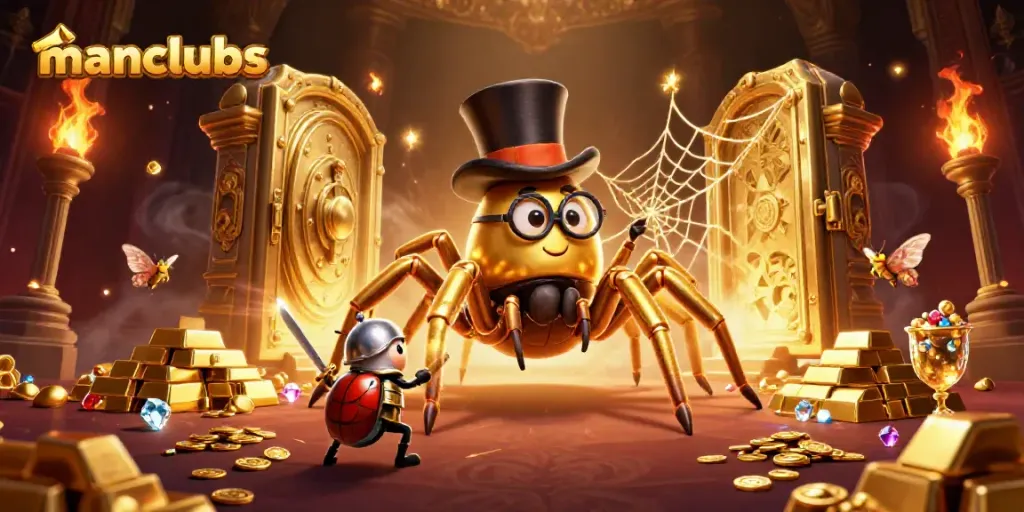 Experience thrilling adventures at manclubs with immersive casino-themed 3D illustrations featuring playful characters.