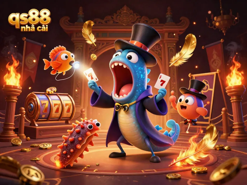 Experience thrilling gameplay with qs88 nhà cái in a vibrant cartoon casino scene featuring enchanting characters.