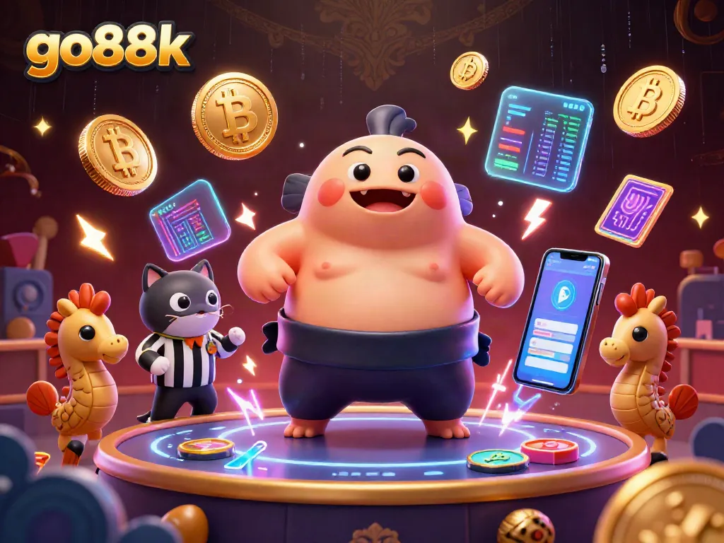Experience thrilling gameplay with go88k as a fugu inflatable sumo wrestler leads in a vibrant underwater casino