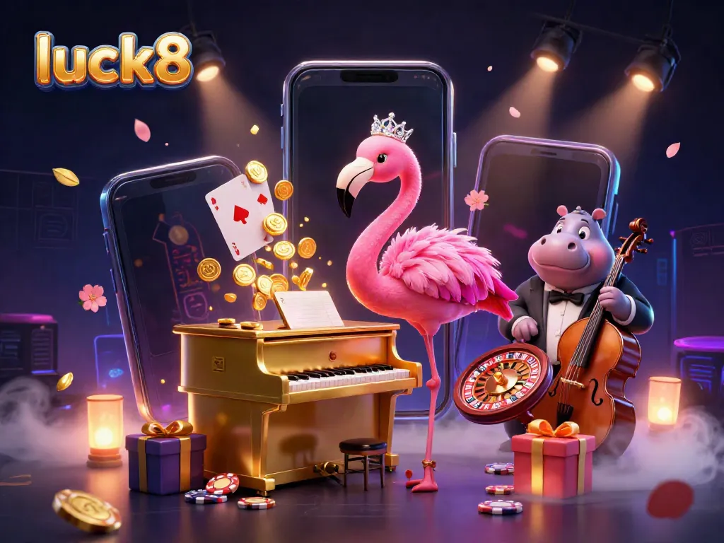Play epic casino games with luck8 among lively characters and rich slot game elements.