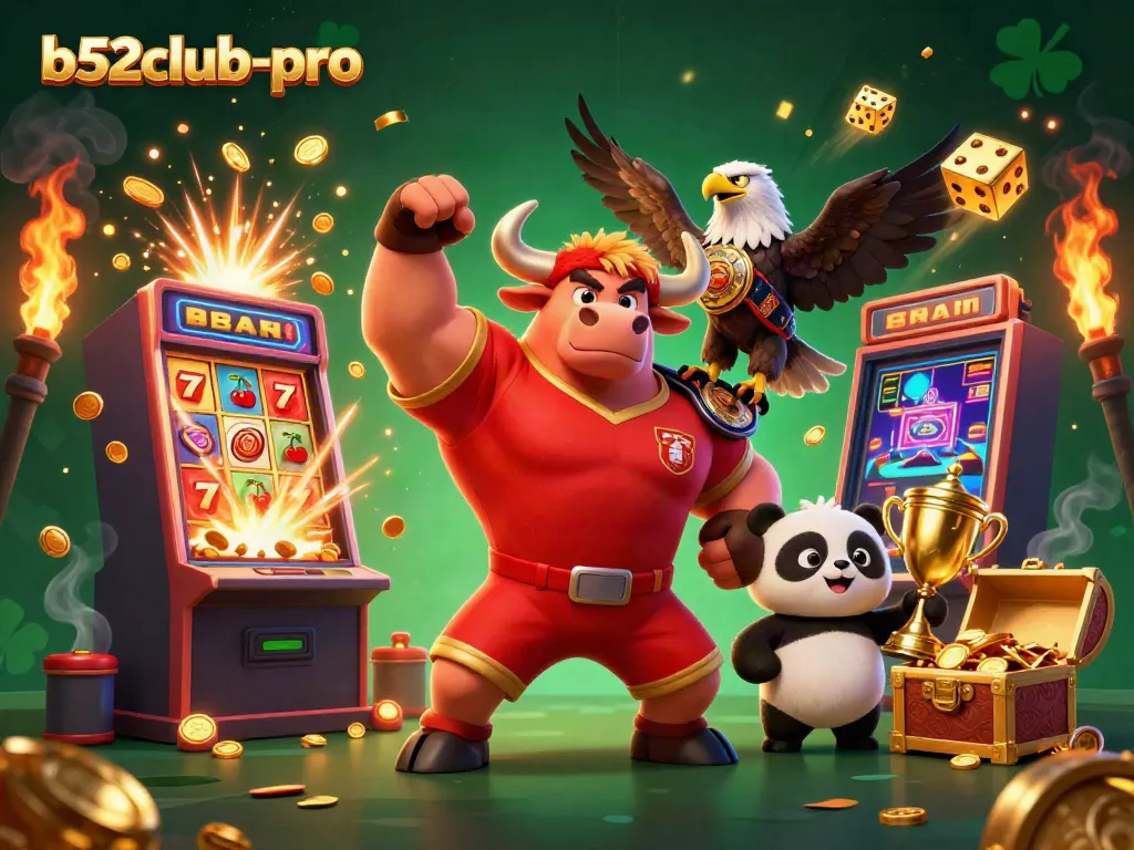 Experience thrilling wins with b52club-pro’s vibrant gaming scene featuring iconic characters and elements.