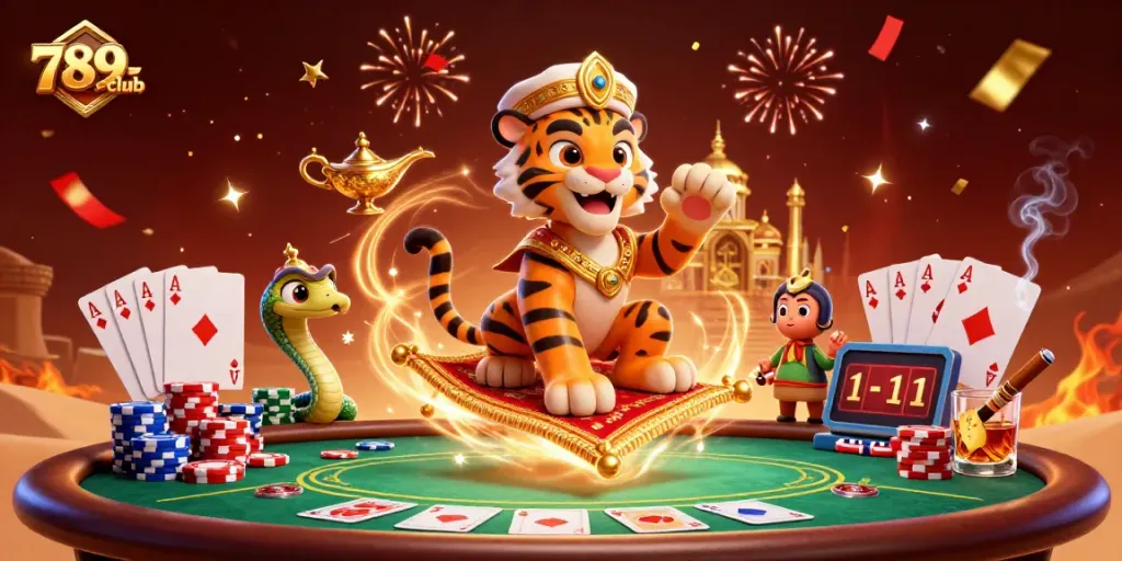 Engage in thrilling gaming experiences at 789club with vibrant casino scenes and dynamic elements.