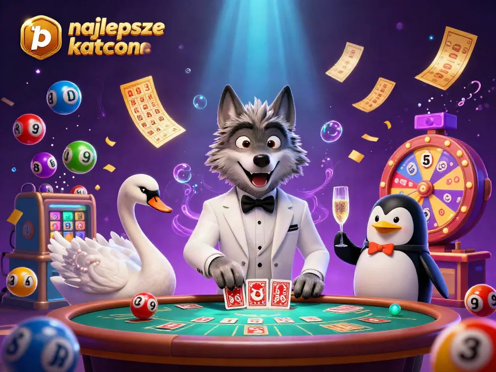Experience excitement at najlepsze kasyno bitcoin with vibrant casino elements and charismatic characters.