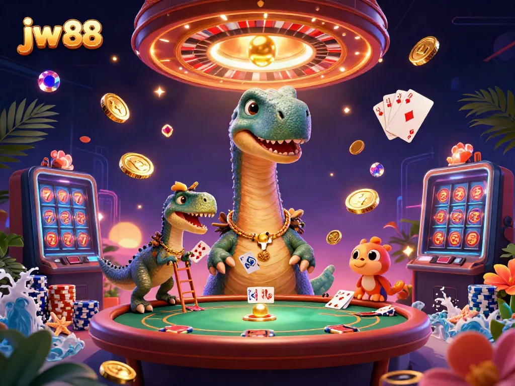 Experience the thrill of jw 88 casino gaming with vibrant characters and dynamic elements.