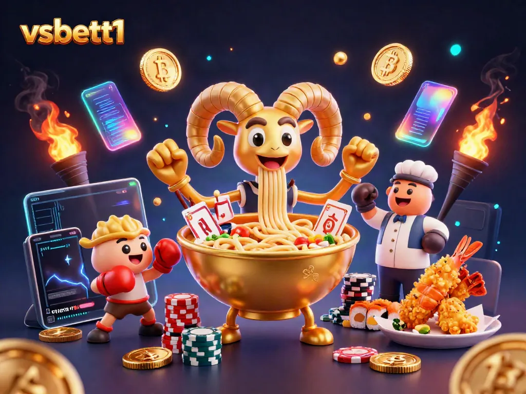 Experience the thrill of vsbett1 in a vibrant casino scene with interactive characters and crypto elements.