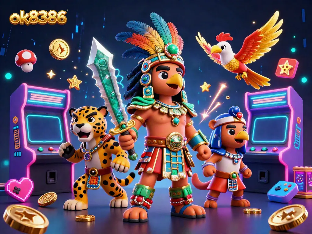 Engage in thrilling gameplay at ok8386, featuring vibrant characters and immersive casino elements.