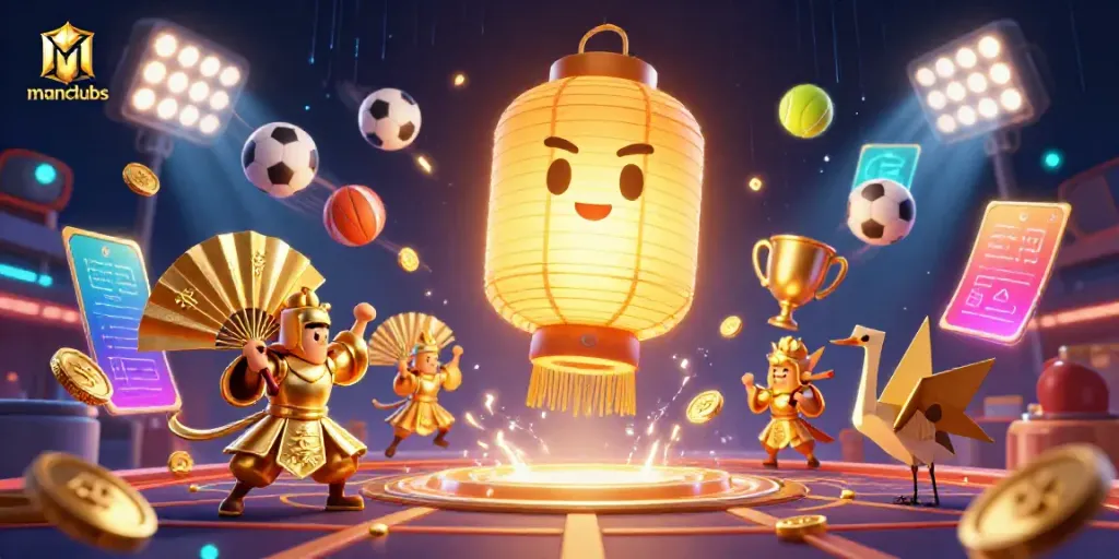 Experience thrilling sports action and festive charm at manclubs, where golden lanterns guide your gaming journey.