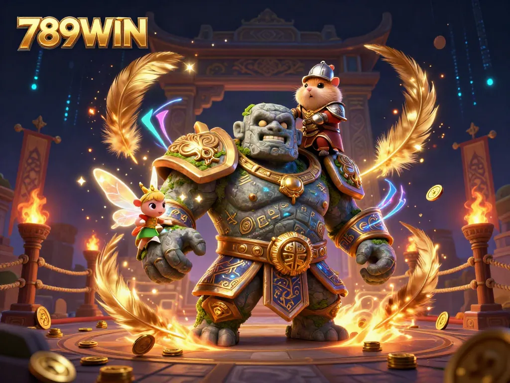 Experience the excitement of gambling with 789WIN's colorful 3D cartoon representation featuring dynamic casino elements.
