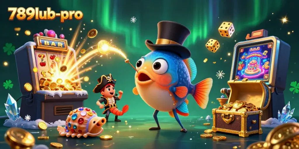 Experience thrilling wins at 789lub-pro with the vibrant 3D casino adventure illustration.