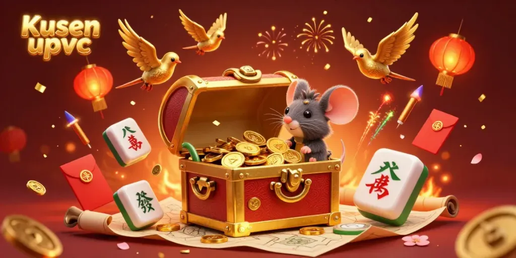 Engage with Kusen upvc in this enchanting casino scene, featuring adventure-driven treasures and lively festive elements.